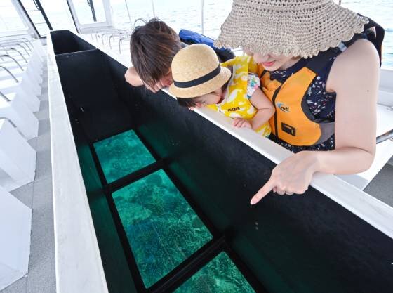 小さなお子様も楽しめるフサキクルーズで、海風を感じる水上散歩。
