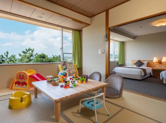 下の階への騒音もきにすることなく広々と和室でゆっくり